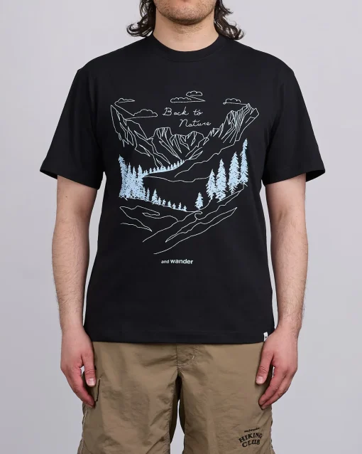 New and wander Back to Nature T-Shirt Black