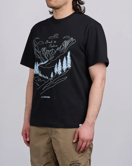New and wander Back to Nature T-Shirt Black