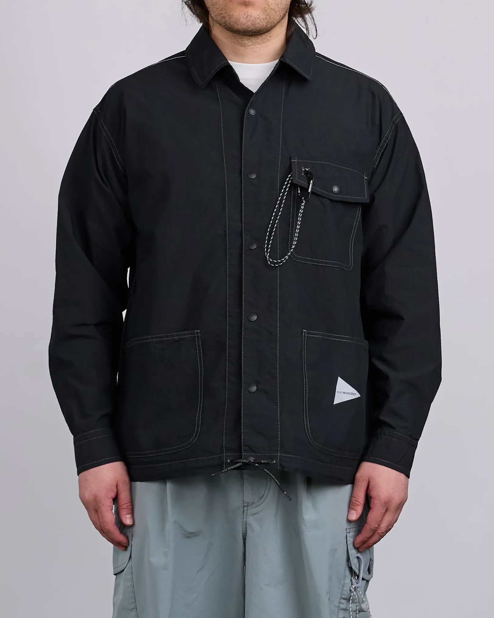 Online and wander Cordura Cotton Rip Shirt Jacket Black
