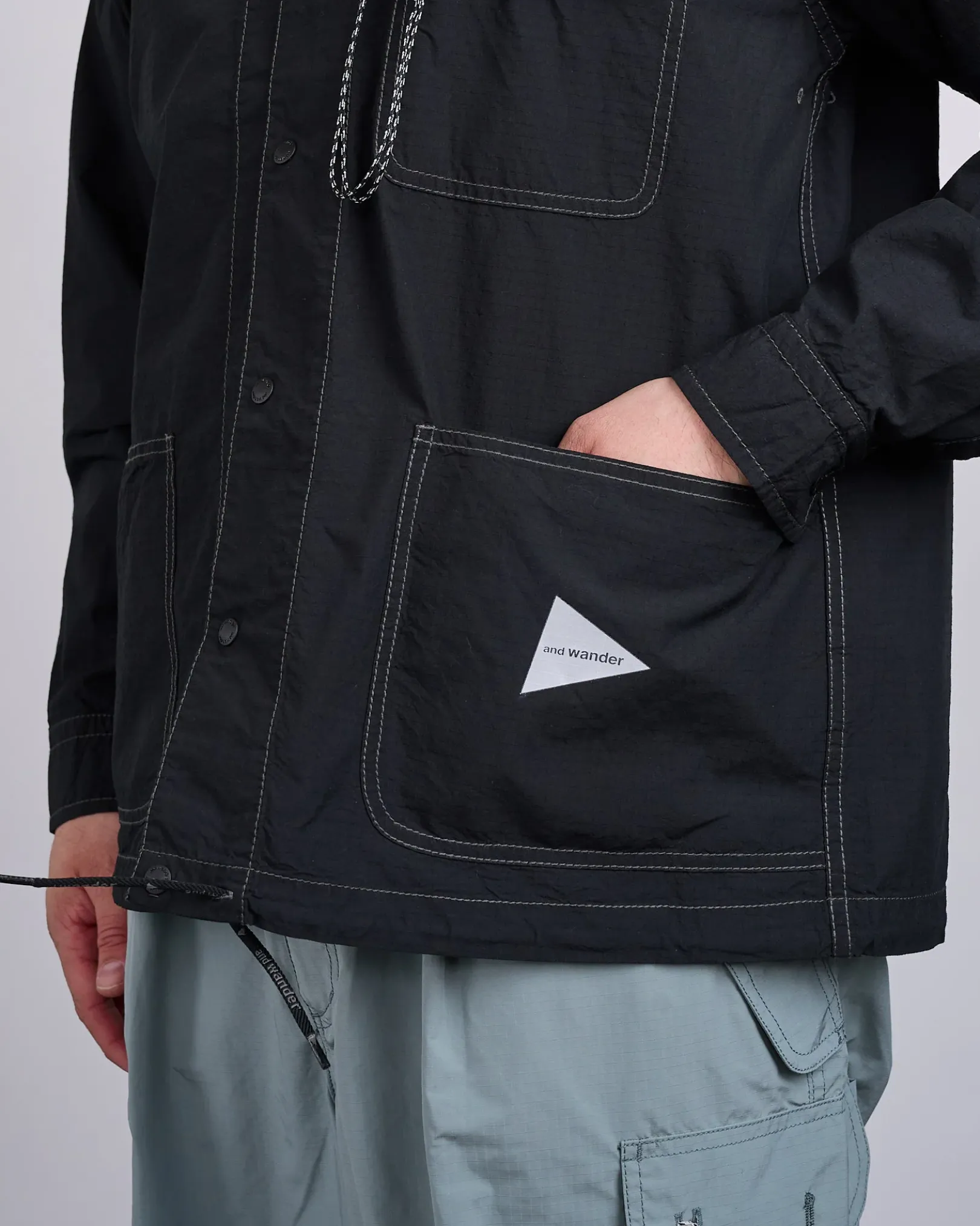 Online and wander Cordura Cotton Rip Shirt Jacket Black