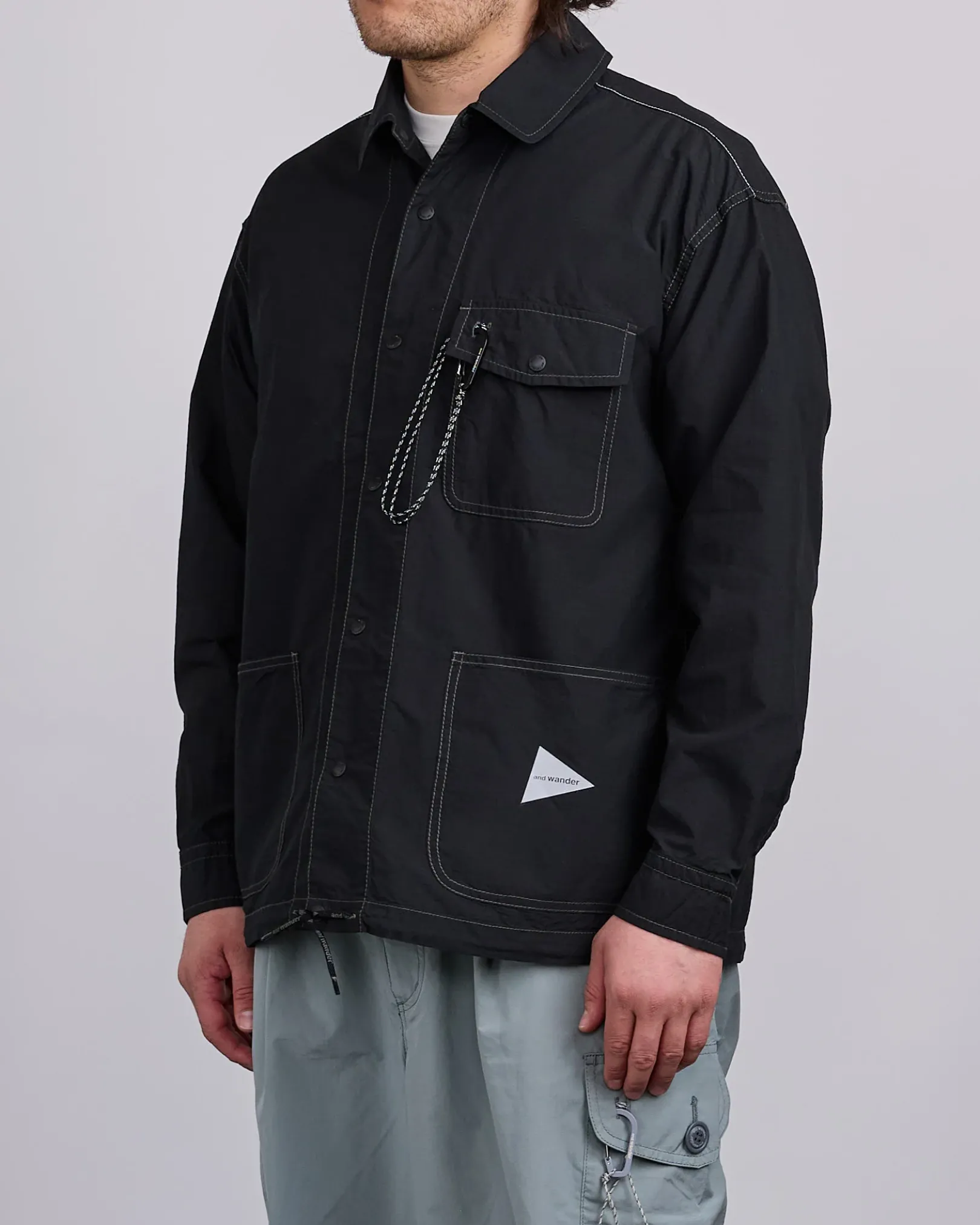 Online and wander Cordura Cotton Rip Shirt Jacket Black