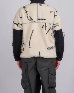 Hot and wander Daijiro OHARA Map Key Boa Jacket Off White