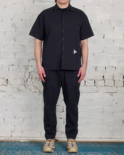 Hot and wander Dry Soft Seersucker Button Shirt Navy