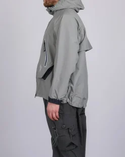 Outlet and wander Loose Fitting Rain Jacket Gray