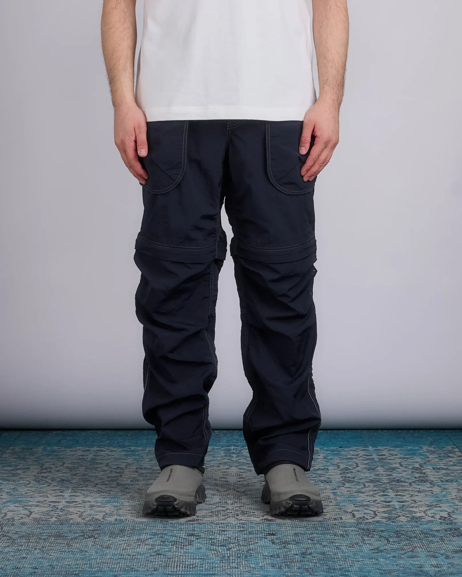 Online and wander Nylon Taffeta Hiker 2-Way Pant Black