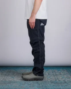 Online and wander Nylon Taffeta Hiker 2-Way Pant Black