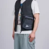 Discount and wander Reflective Rip Shoulder Pouch Charcoal