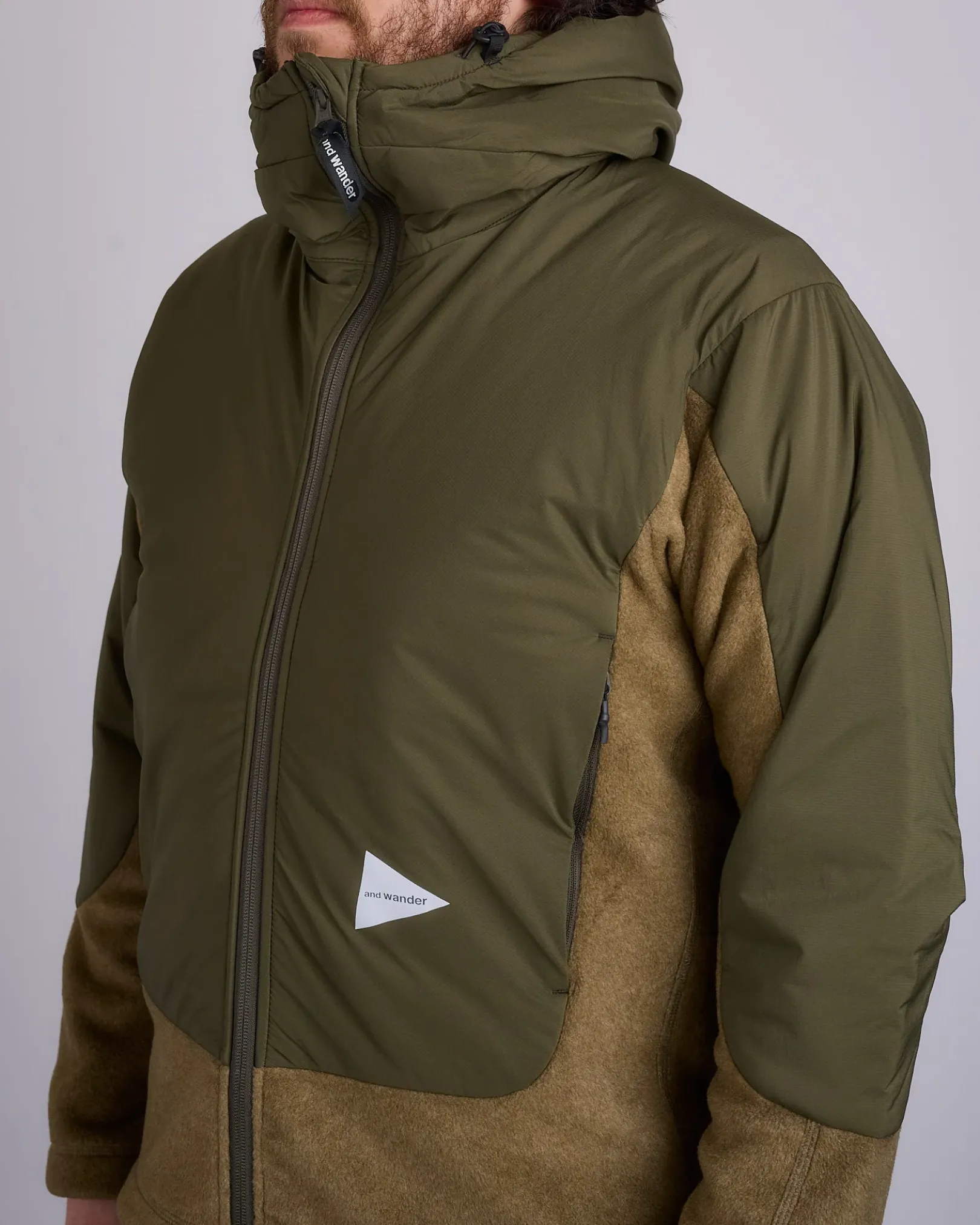 New and wander Top Fleece Jacket Khaki