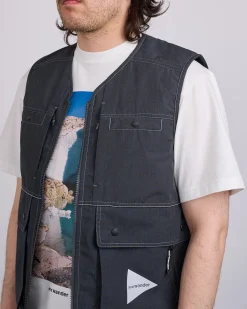 New and wander Tough Aramid Cargo Vest (M) Charcoal