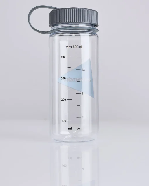 Best and wander Triangle Wordmark Logo Bottle Clear