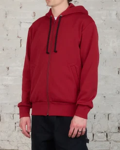 Fashion Comme des Garçons PLAY CDG PLAY Invader Red Heart Back Zip Hooded Sweatshirt Red