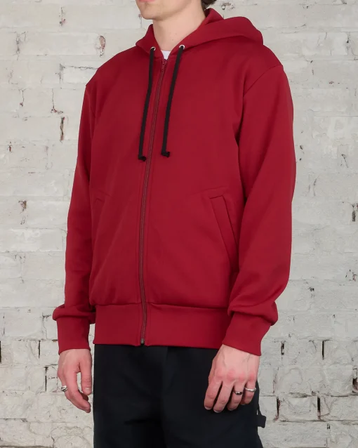 Fashion Comme des Garçons PLAY CDG PLAY Invader Red Heart Back Zip Hooded Sweatshirt Red