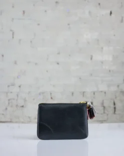New Comme des Garçons WALLET CDG Wallet Zipper Pull Pouch Black