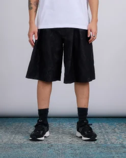 Discount COMME des GARÇONS HOMME Plus COMME des GARÇONS HOMME Plus Pleated Wool Blend Paisley Short Black