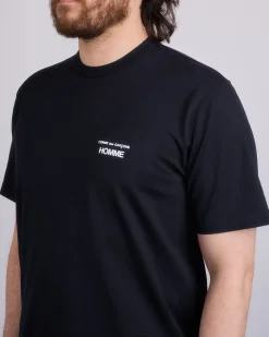 Sale COMME des GARÇONS HOMME Cotton Jersey Chest Logo T-Shirt Black