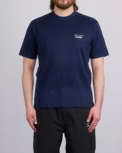 Discount COMME des GARÇONS HOMME Cotton Jersey Chest Logo T-Shirt Navy