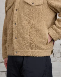 Online COMME des GARÇONS HOMME Heavy Boa Fleece Trucker Jacket Beige