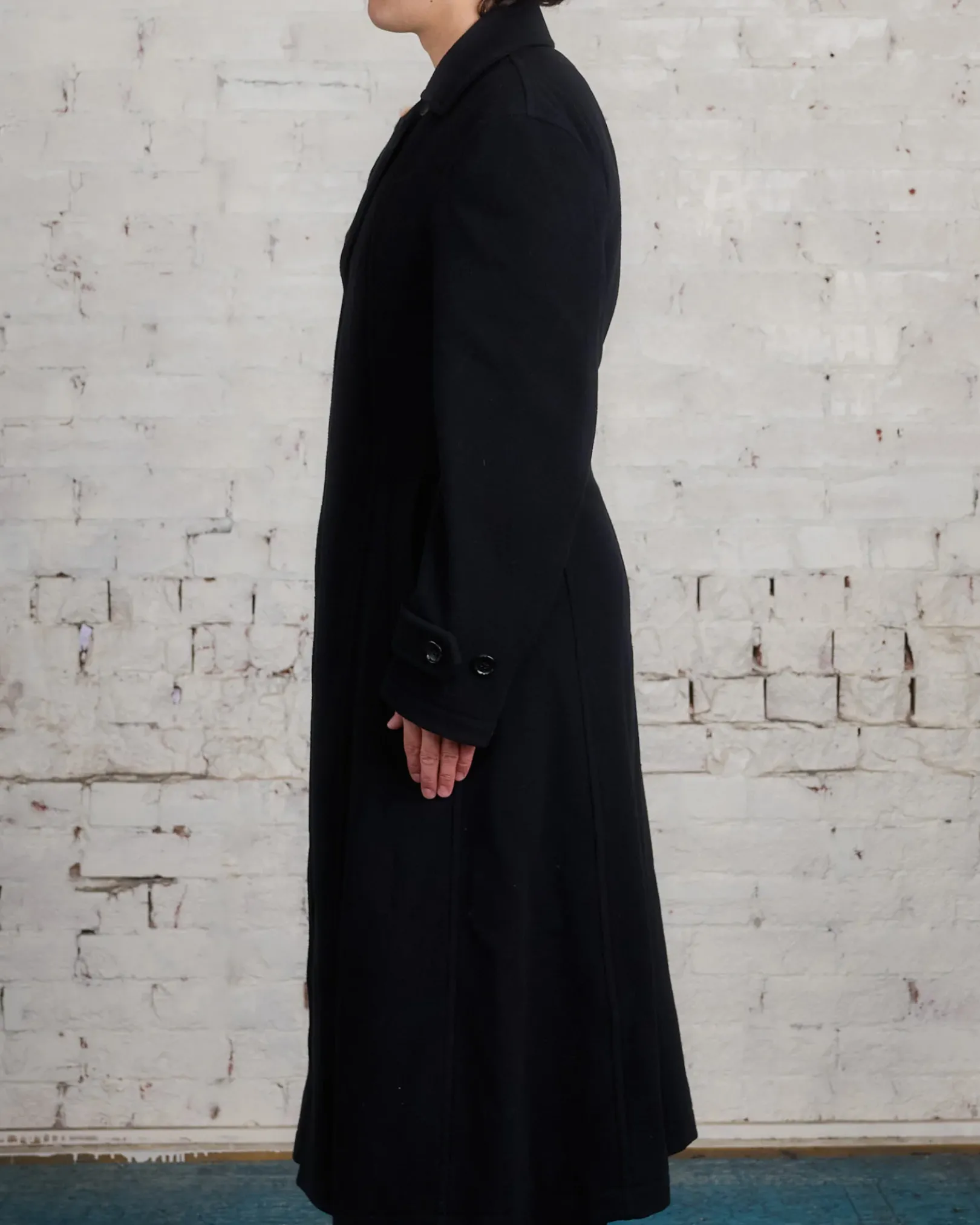 Outlet COMME des GARÇONS HOMME Plus Wool Nylon Mosser Coat Black