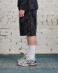 Online COMME des GARÇONS HOMME Plus Nylon Jacquard Camo Pattern Short Black