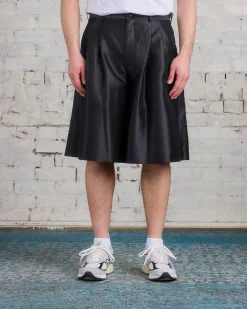 New COMME des GARÇONS HOMME Plus Silk Blend Shantung Short Black