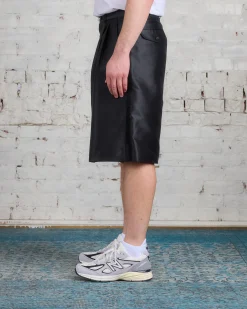 New COMME des GARÇONS HOMME Plus Silk Blend Shantung Short Black