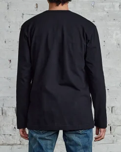 Hot Comme des Garçons PLAY Black Heart Long Sleeve T-Shirt Black