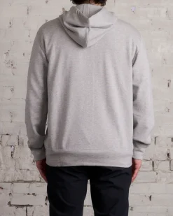 Discount Comme des Garçons PLAY Invader Red Heart Zip Hooded Sweatshirt Grey