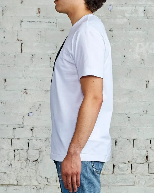 Online Comme des Garçons PLAY Large Chest Black Heart T-Shirt White / Black