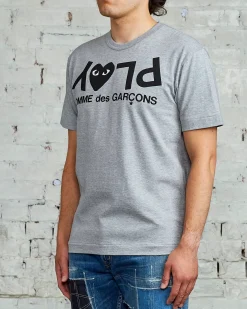 Sale Comme des Garçons PLAY PLAY Logo T-Shirt Grey