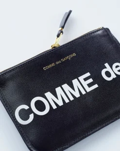 Outlet Comme des Garçons WALLET Huge Logo Pouch Black