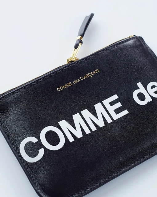 Outlet Comme des Garçons WALLET Huge Logo Pouch Black