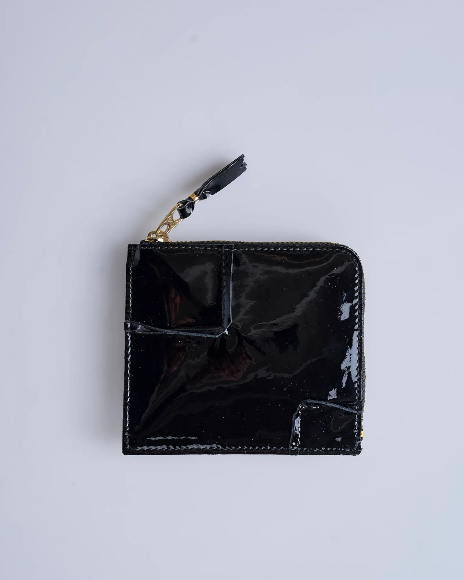 Online Comme des Garçons WALLET Reversed Hem Zip Around Wallet Black
