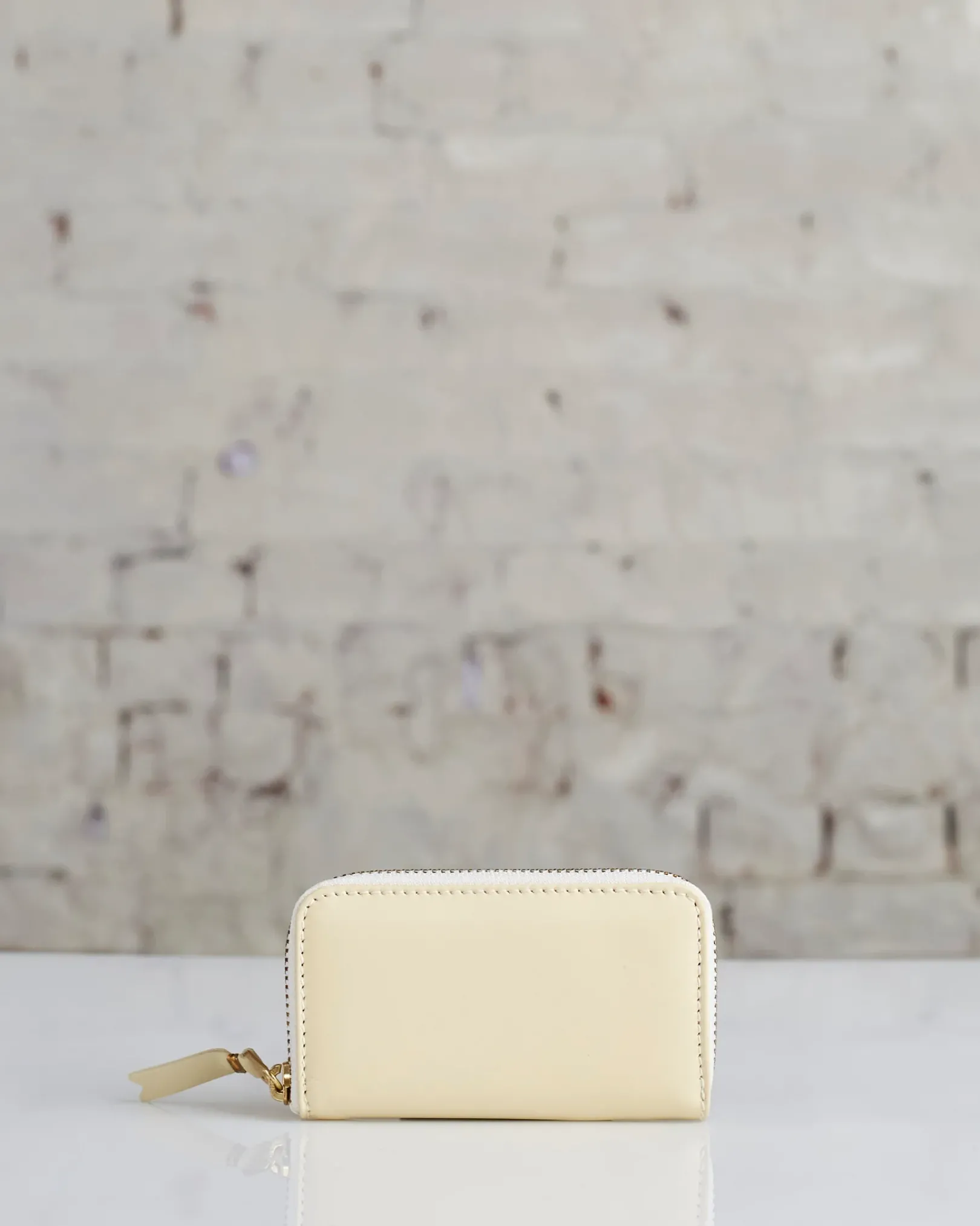 New Comme des Garçons WALLET SA410X Long Zip Wallet Off White