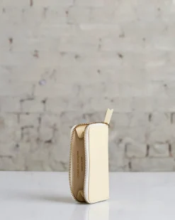 New Comme des Garçons WALLET SA410X Long Zip Wallet Off White