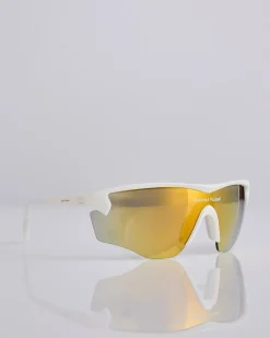 Clearance District Vision Junya Racer Sunglass White D+ Amber Mirror