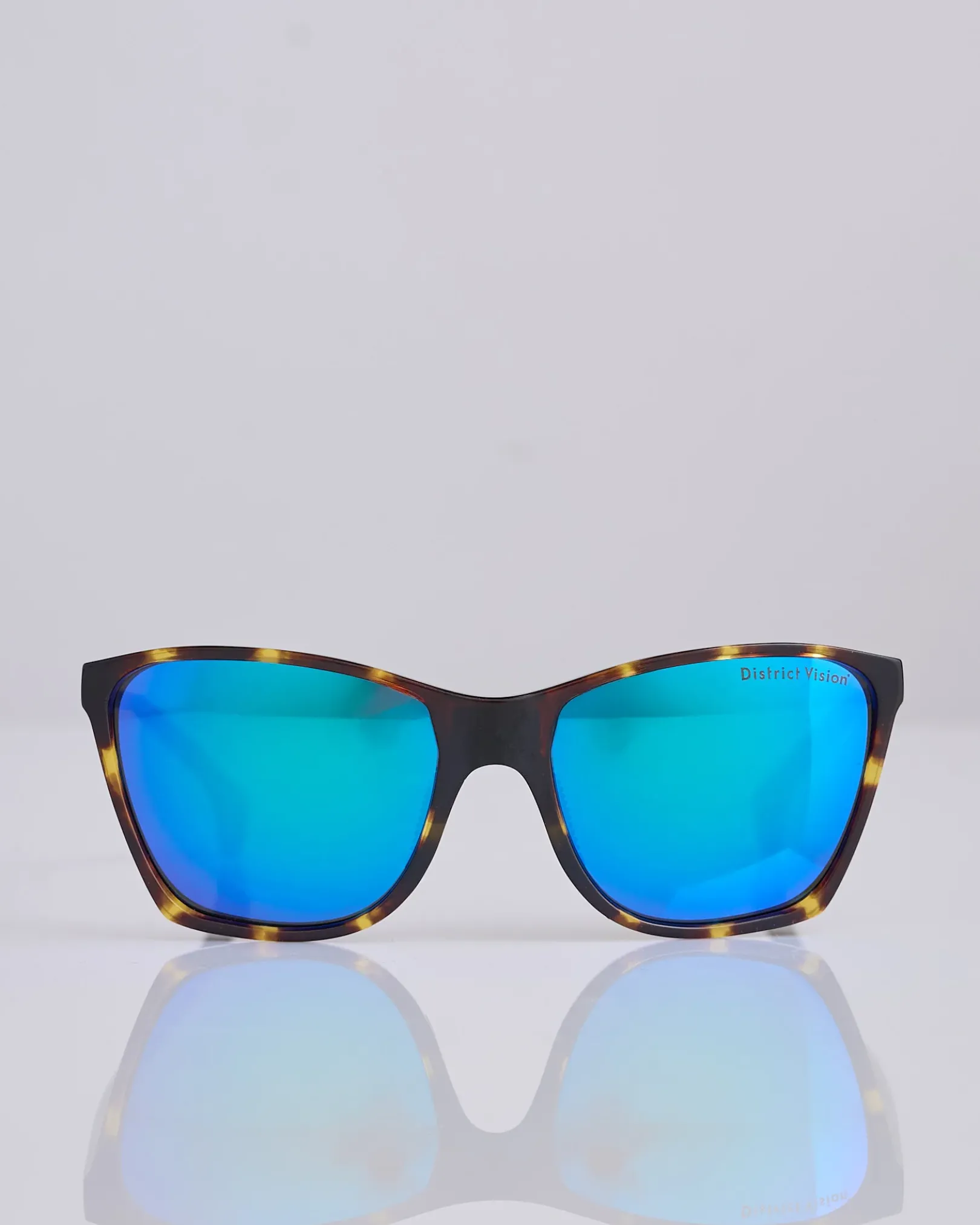 Fashion District Vision Keiichi Sunglass Tortoise D+ Blue Mirror