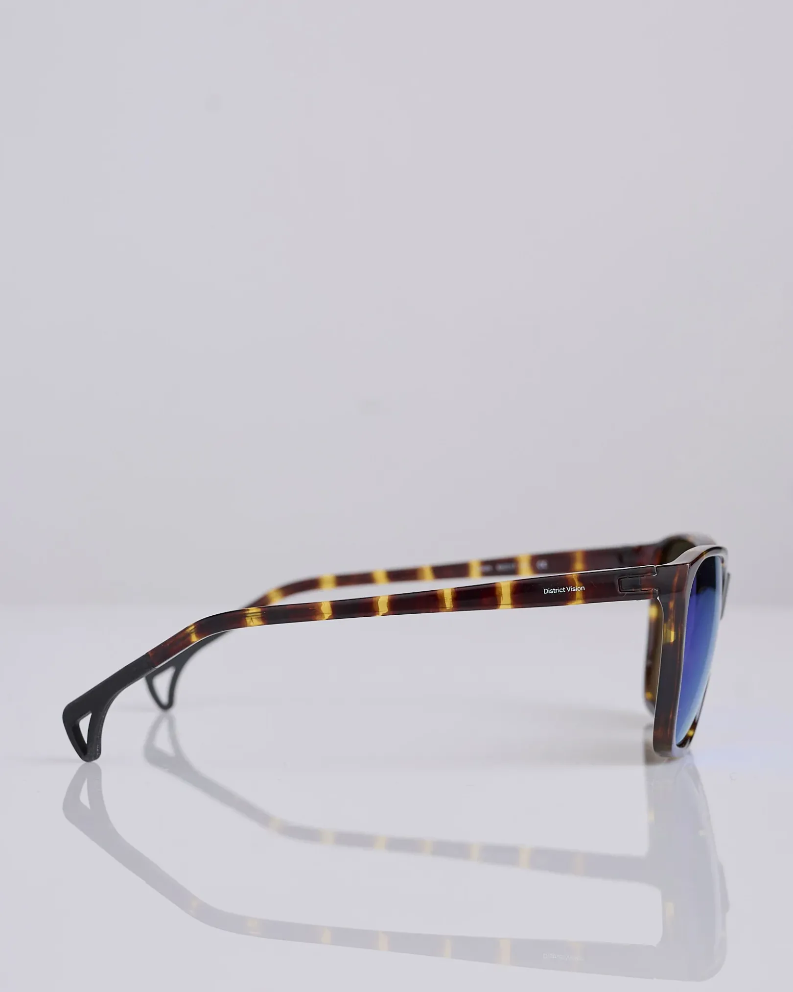 Fashion District Vision Keiichi Sunglass Tortoise D+ Blue Mirror