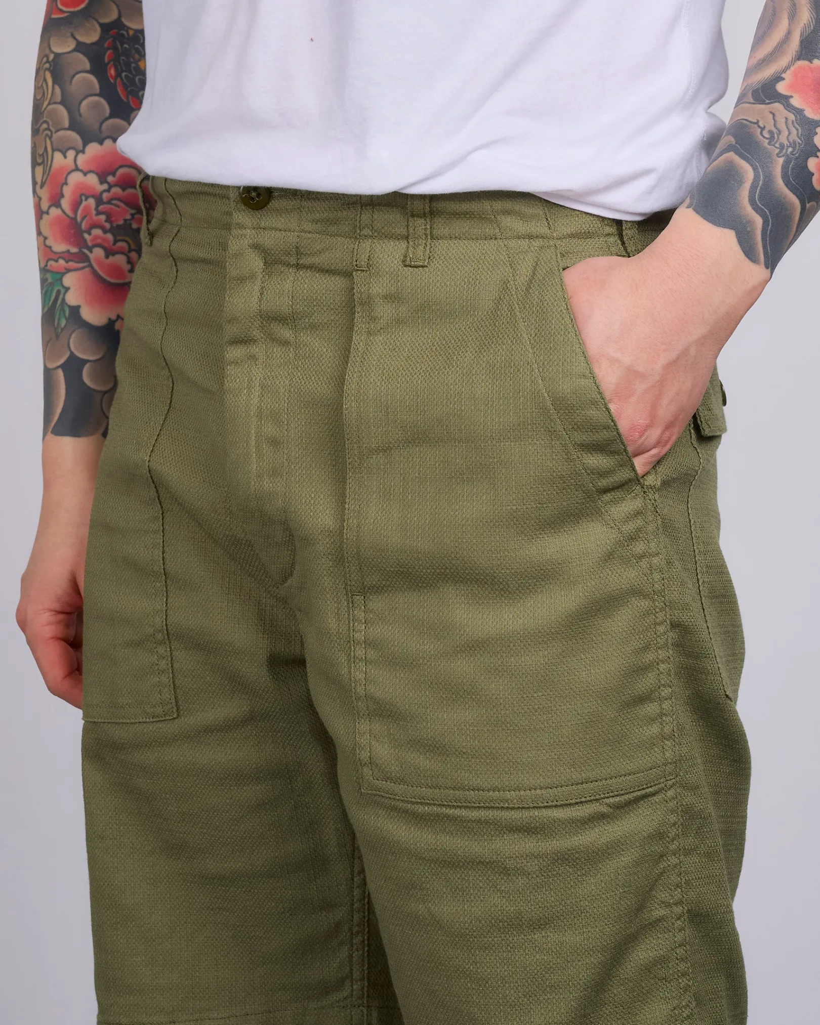 Clearance Engineered Garments Fatigue Short CL Java Cloth Olive