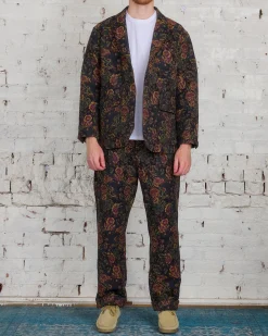 Fashion Engineered Garments Loiter Jacket CP Floral Jacquard Black Gold