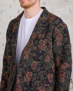 Fashion Engineered Garments Loiter Jacket CP Floral Jacquard Black Gold