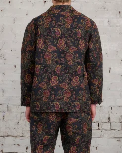 Fashion Engineered Garments Loiter Jacket CP Floral Jacquard Black Gold