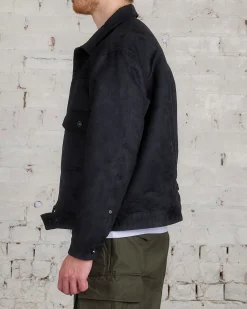 Outlet Engineered Garments Trucker Jacket Poly Fake Suede Black
