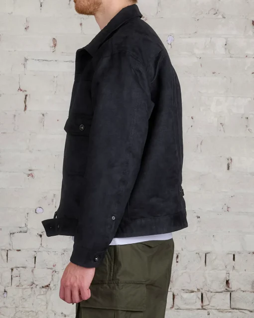 Outlet Engineered Garments Trucker Jacket Poly Fake Suede Black