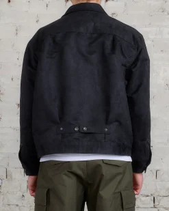 Outlet Engineered Garments Trucker Jacket Poly Fake Suede Black