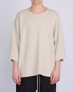 Discount Fear of God Boucle Knit Tee Dove Grey
