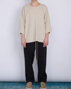 Discount Fear of God Boucle Knit Tee Dove Grey