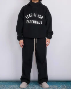 Outlet Fear of God Essentials Brushed Yarn Hoodie Black