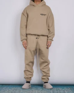 Discount Fear of God Essentials Fleece Logo Sweatpant Desert Sand