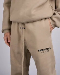 Discount Fear of God Essentials Fleece Logo Sweatpant Desert Sand