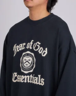 New Fear of God Essentials Heavy Longsleeve T-Shirt Black